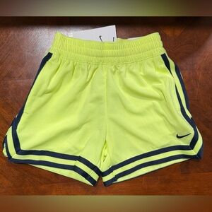 Nike Neon Yellow Shorts with Navy Accent